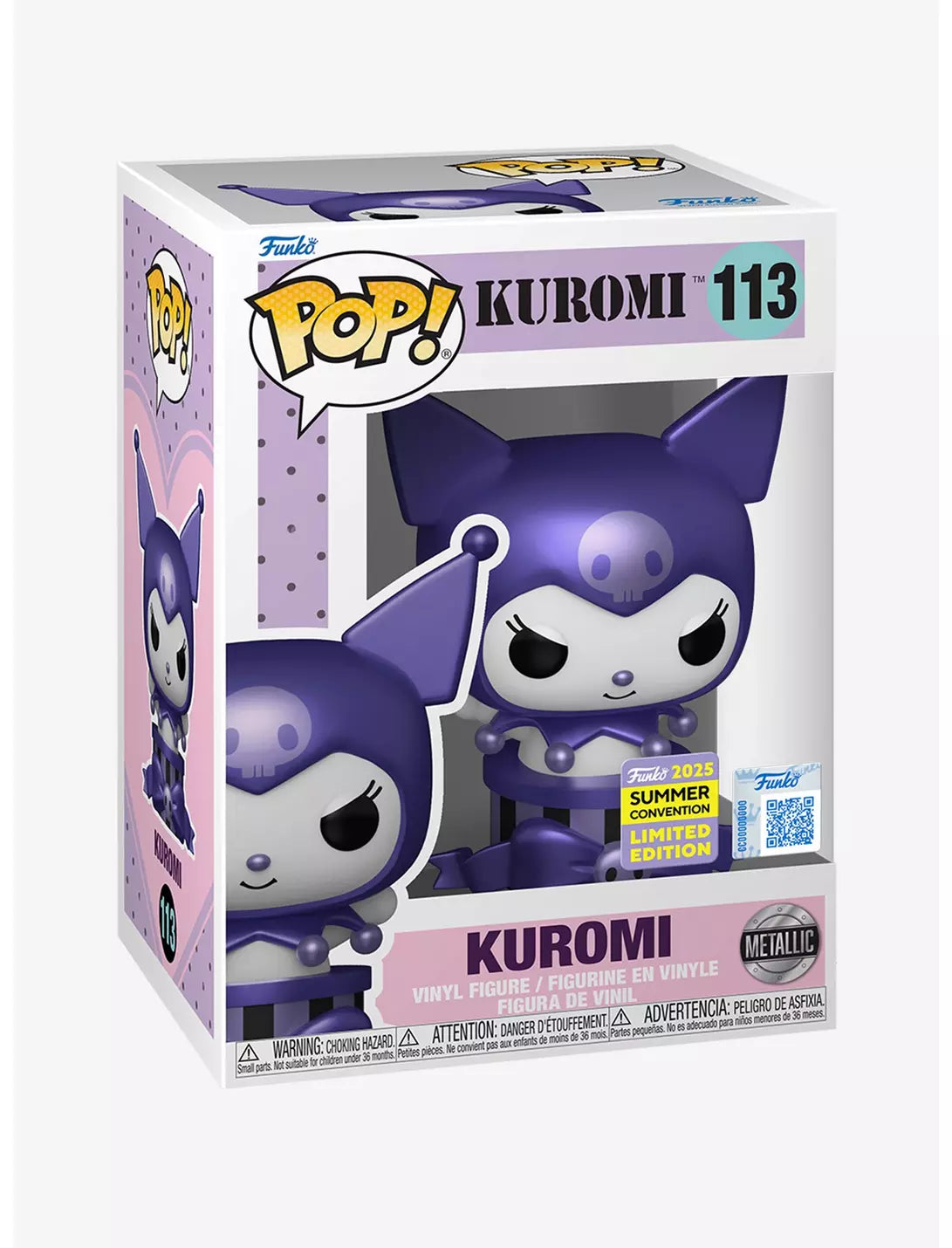 KUROMI IN GIFT BOX (METALLIC) (2025 SDCC LIMITED) VINYL FIGURE #113