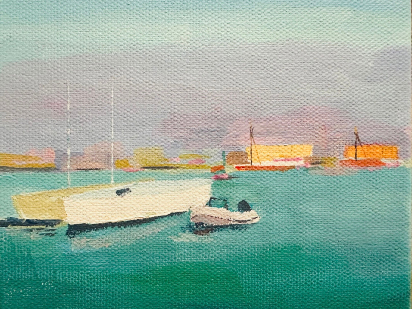 SAN FRANCISCO BAY - ACRYLIC PAINTING - ARTIST: J. ZHAO