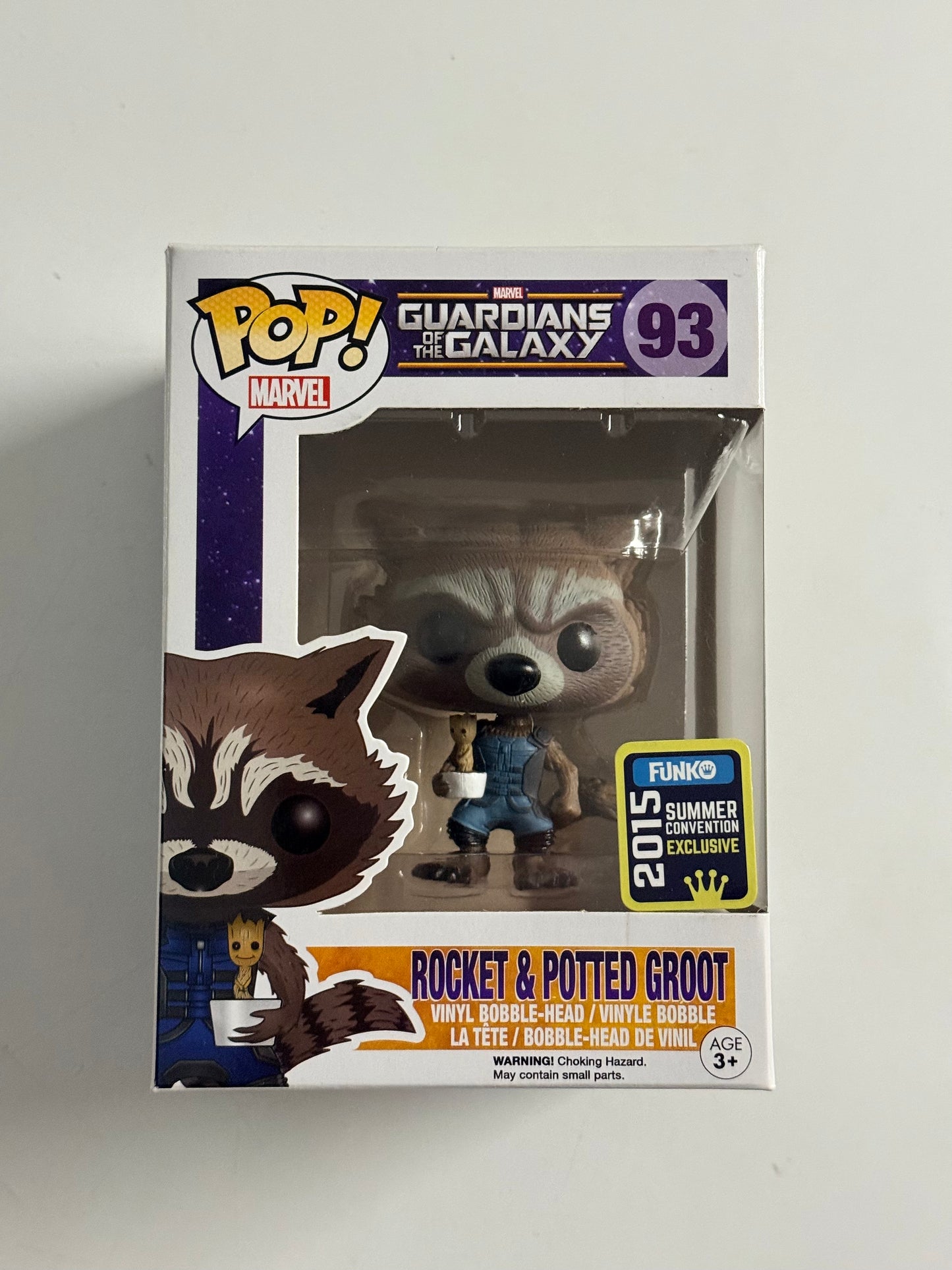 MARVEL: NOVA SUIT ROCKET WITH BABY GROOT (2015 SUMMER CONVENTION LIMITED) VINYL FIGURE #93