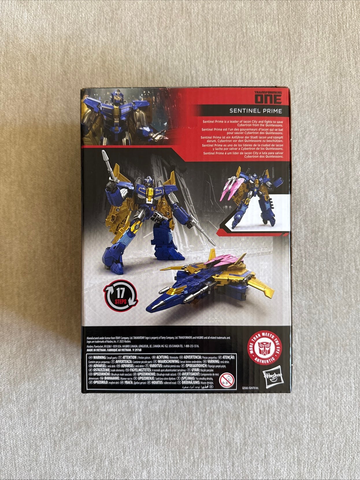 TRANSFORMERS STUDIO SERIES VOYAGER TRANSFORMERS ONE SENTINEL PRIME