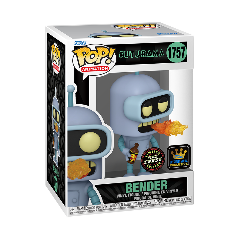 FUTURAMA: BENDER (GLOW-IN-THE-DARK) (CHASE) (EXCLUSIVE) VINYL FIGURE #1757