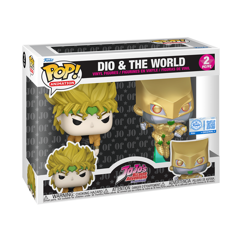 JOJO'S BIZARRE ADVENTURE: DIO & THE WORLD (EXCLUSIVE) VINYL FIGURE 2-PACK