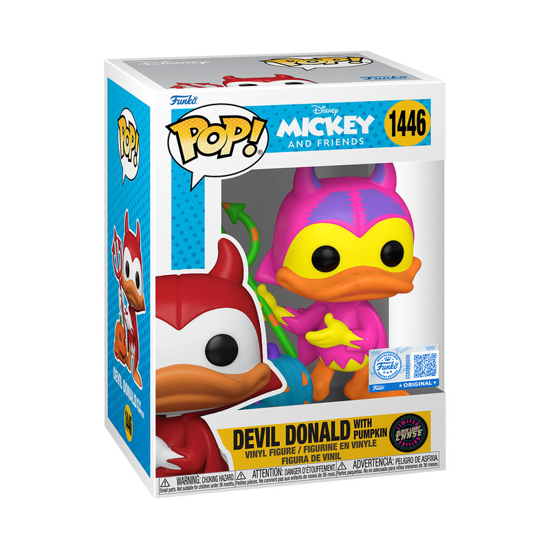 MICKEY AND FRIENDS: DEVIL DONALD WITH PUMPKIN (CHASE) (EXCLUSIVE) VINYL FIGURE #1446