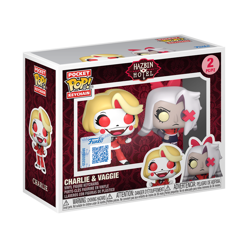 HAZBIN HOTEL: POCKET CHARLIE & VAGGIE (EXCLUSIVE) POP! KEYCHAIN 2-PACK
