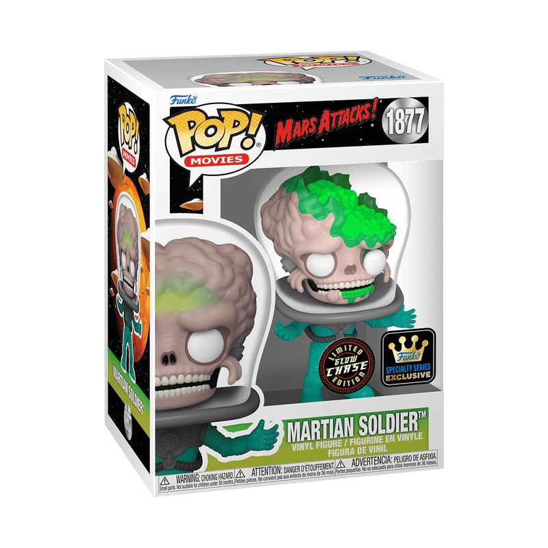 MARS ATTACKS: MARTIAN SOLDIER (GLOW-IN-THE-DARK) (CHASE) (EXCLUSIVE) VINYL FIGURE #1877