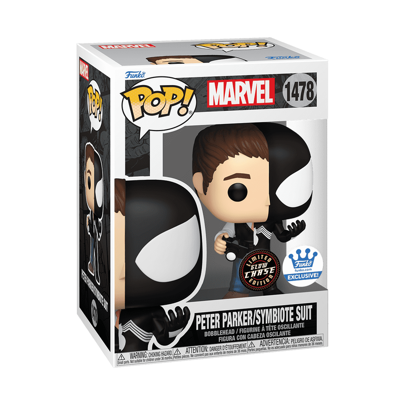 MARVEL: PETER PARKER / SYMBIOTE SUIT (GLOW-IN-THE-DARK) (CHASE) (EXCLUSIVE) VINYL FIGURE #1478