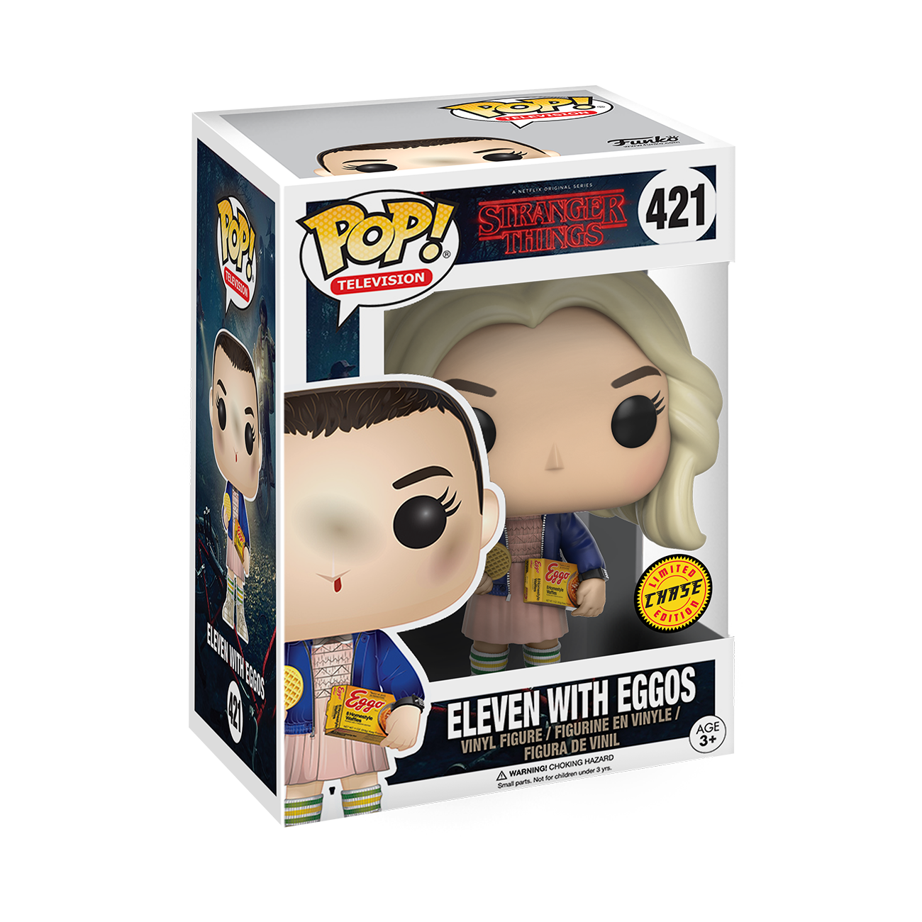 STRANGER THINGS - ELEVEN WITH EGGOS WITH BLONDE WIG (CHASE) POP! VINYL FIGURE - #421