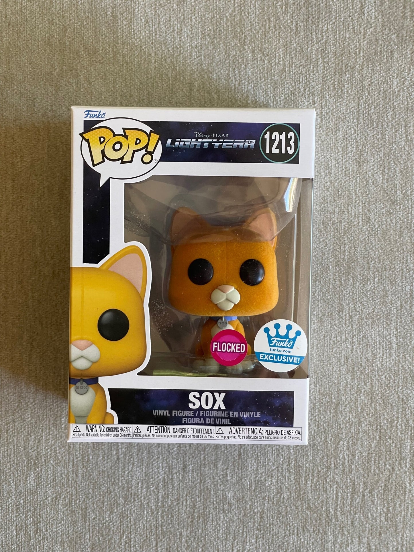 DISNEY PIXAR: LIGHTYEAR - SOX (FLOCKED) (EXCLUSIVE) POP! VINYL FIGURE - #1213