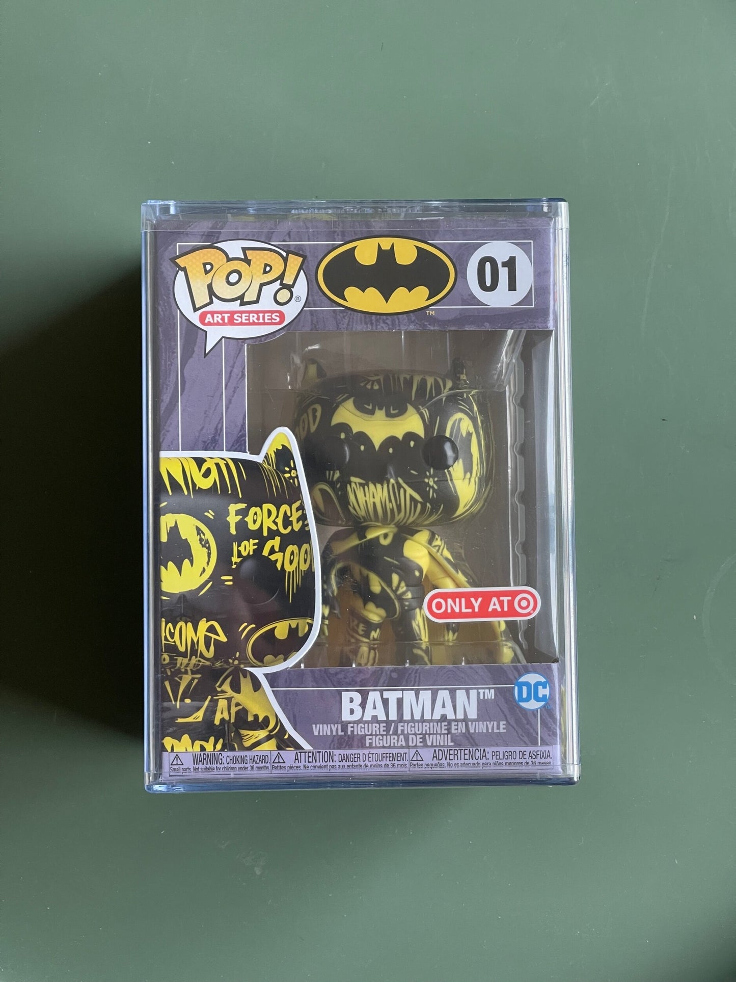 DC - BATMAN BLACK AND YELLOW WITH PROTECTOR (EXCLUSIVE) POP! ART SERIES VINYL FIGURE - #01