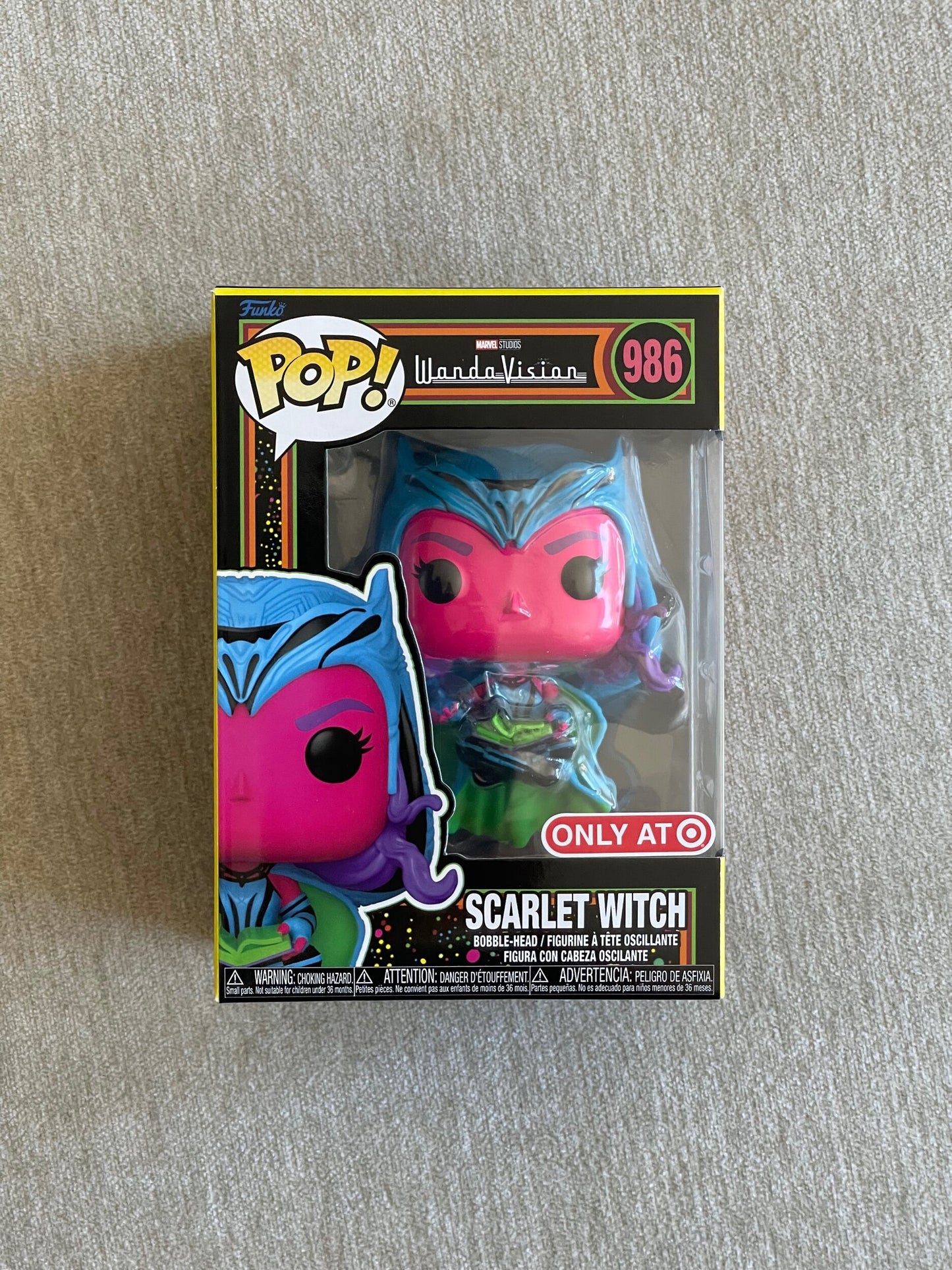 MARVEL: WANDAVISION - SCARLET WITCH (BLACKLIGHT) (EXCLUSIVE) POP! VINYL FIGURE - #986