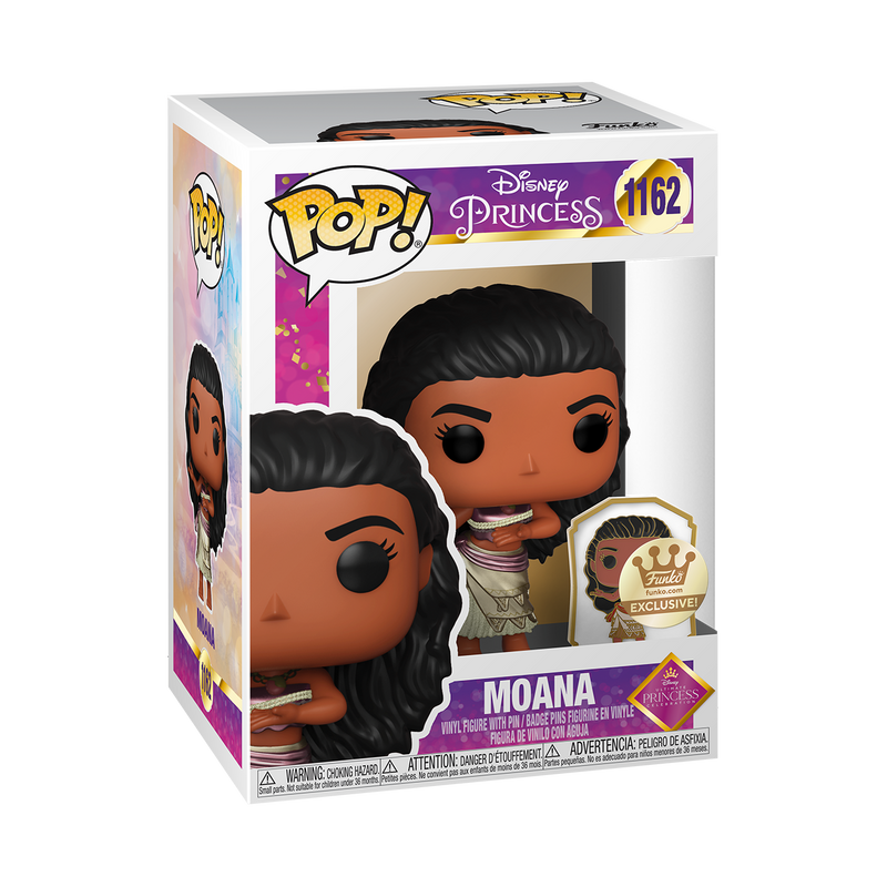 DISNEY PRINCESS - MOANA (GOLD) WITH PIN (EXCLUSIVE) POP! VINYL FIGURE - ULTIMATE PRINCESS COLLECTION - #1162