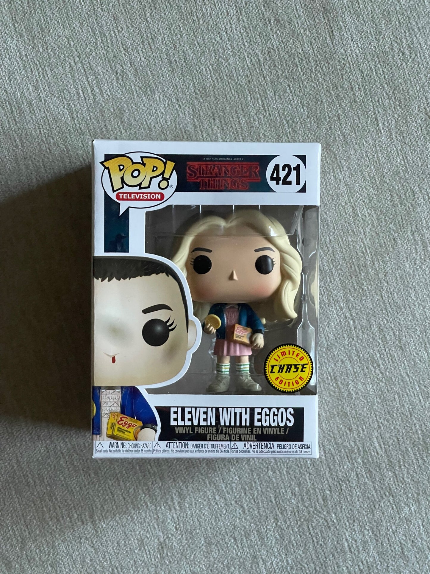 STRANGER THINGS - ELEVEN WITH EGGOS WITH BLONDE WIG (CHASE) POP! VINYL FIGURE - #421