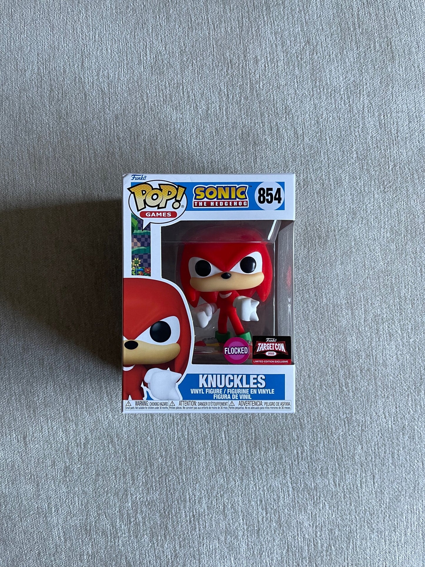 SONIC THE HEDGEHOG KNUCKLES (FLOCKED) (LIMITED EXCLUSIVE) POP! GAMES VINYL FIGURE - #854