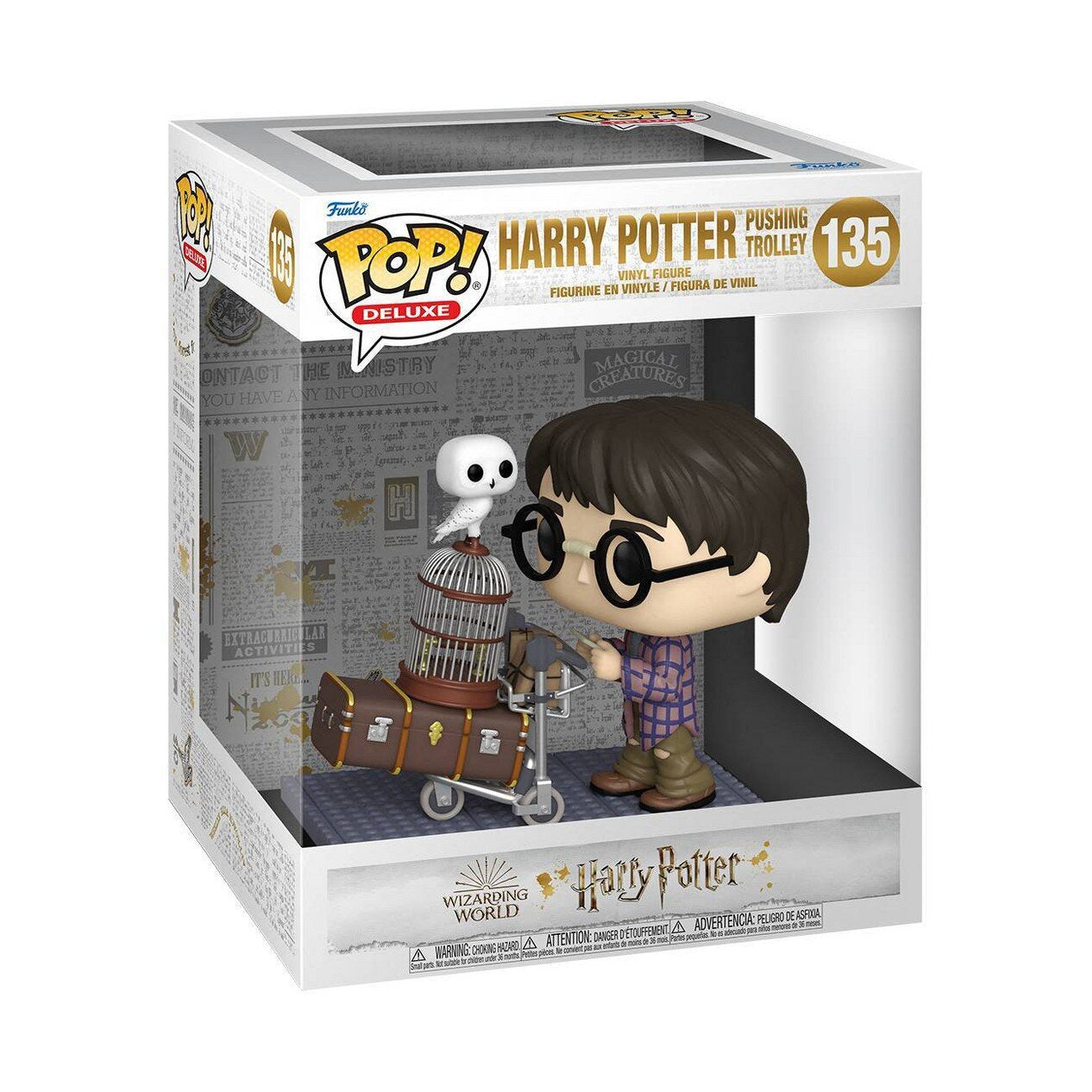 HARRY POTTER ANNIVERSARY - HARRY PUSHING TROLLEY POP! DELUXE VINYL FIGURE - #135