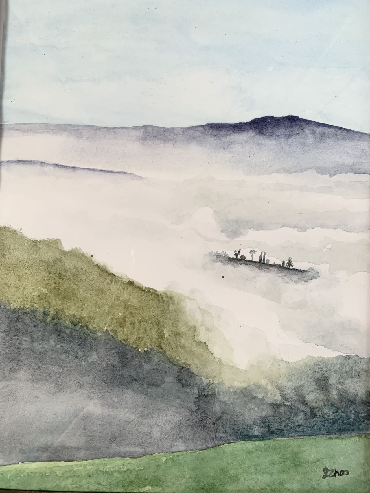 CUSTOM WATERCOLOR PAINTING: LANDSCAPE, HOUSES, FLOWERS, SILHOUETTE FOR BIRTHDAY, ANNIVERSARY, HOLIDAY, GRADUATION CELEBRATION - ARTIST: J. ZHAO