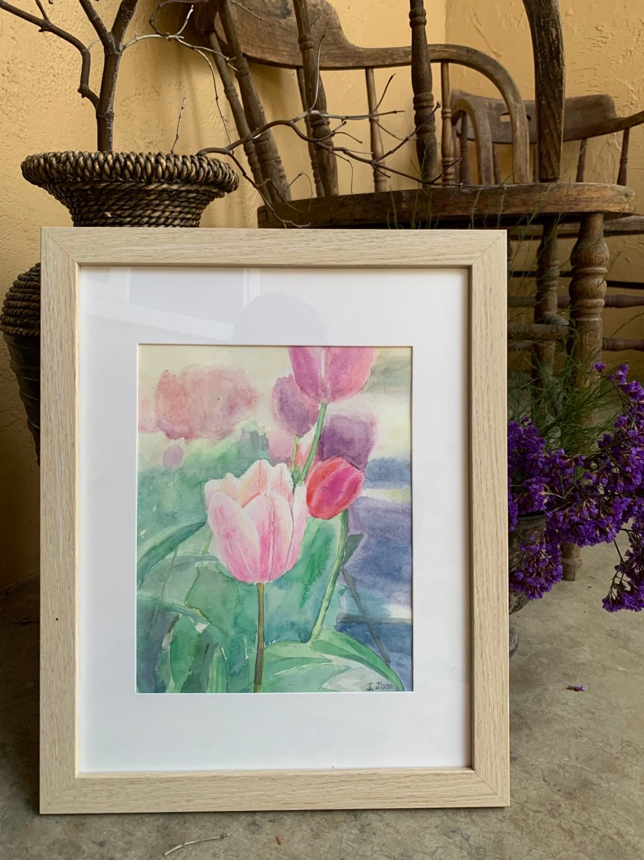 CUSTOM WATERCOLOR PAINTING: LANDSCAPE, HOUSES, FLOWERS, SILHOUETTE FOR BIRTHDAY, ANNIVERSARY, HOLIDAY, GRADUATION CELEBRATION - ARTIST: J. ZHAO