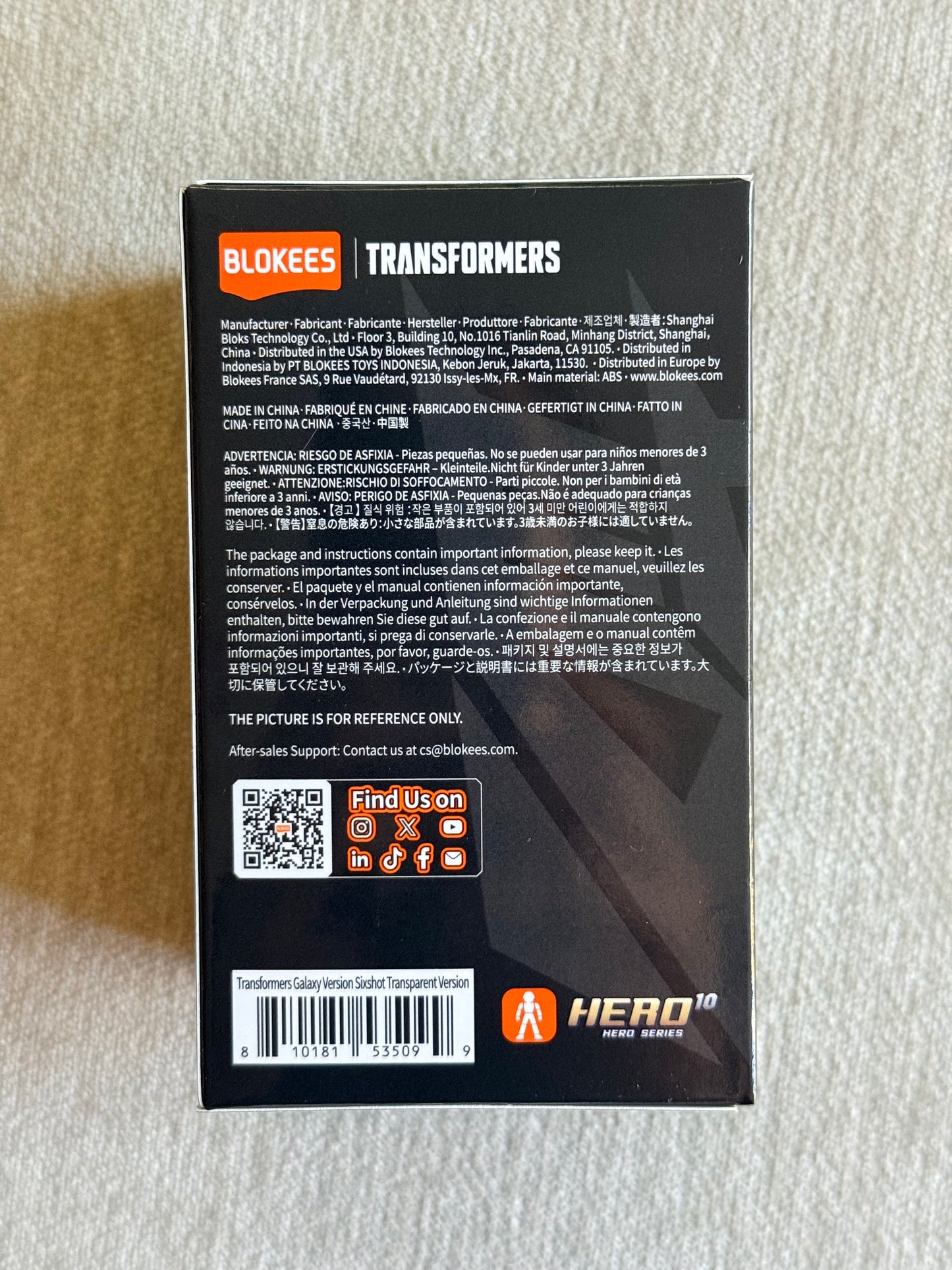 TRANSFORMERS GALAXY VERSION 10 TRANSFORMERS: THE MOVIE 3 SIXSHOT (TRANSPARENT) MODEL KIT