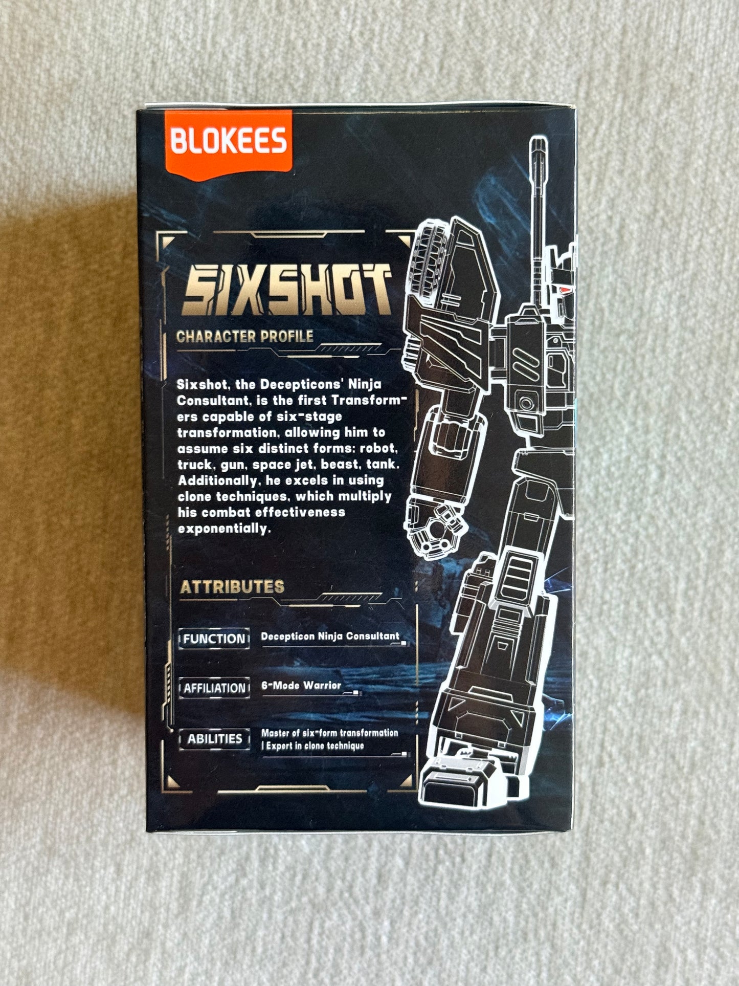 TRANSFORMERS GALAXY VERSION 10 TRANSFORMERS: THE MOVIE 3 SIXSHOT (TRANSPARENT) MODEL KIT