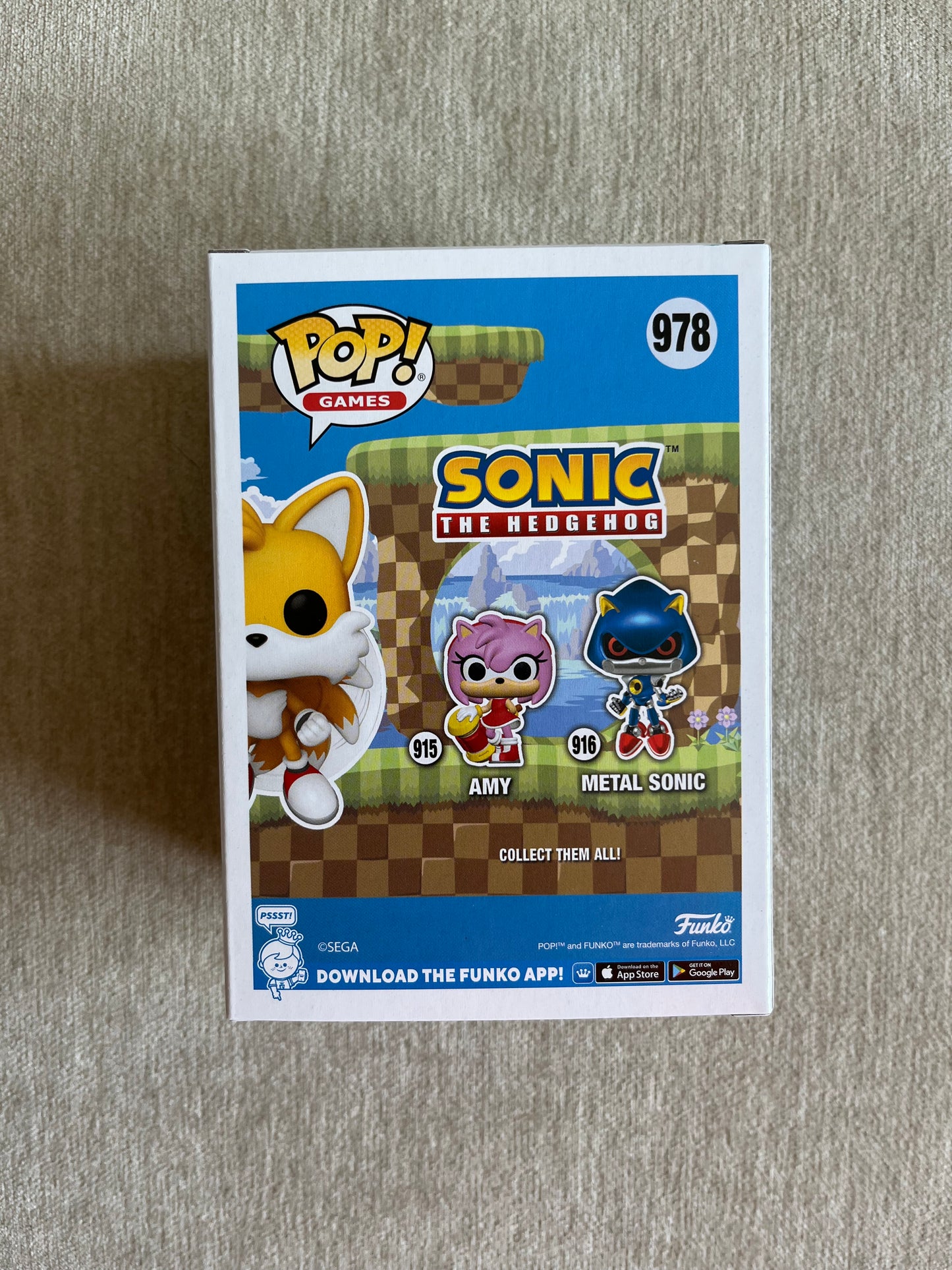 SONIC THE HEDGEHOG TAILS FLYING (CHASE) (FLOCKED) POP! VINYL FIGURE #978 - SPECIALTY SERIES