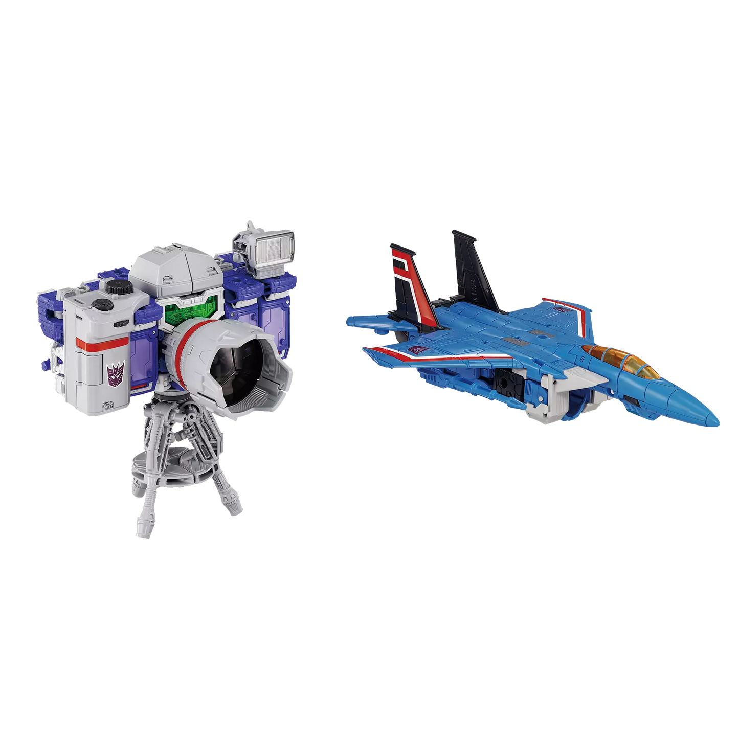TRANSFORMERS TAKARA TOMY DRAMATIC CAPTURE SERIES DCS-5 DECEPTICONS PART 1 REFLECTOR AND THUNDERCRACKER SET