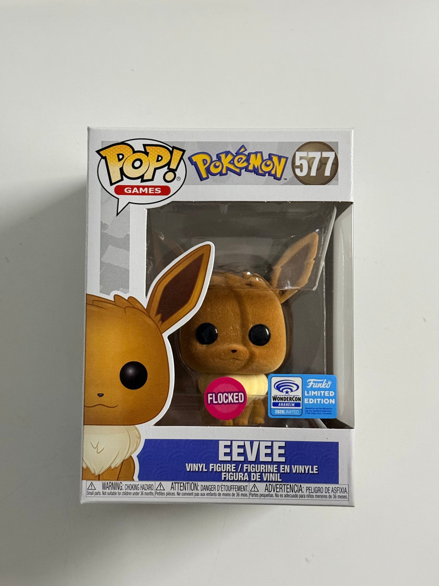 POKÉMON: EEVEE (FLOCKED) (2020 WONDROUS CON LIMITED) VINYL FIGURE #577