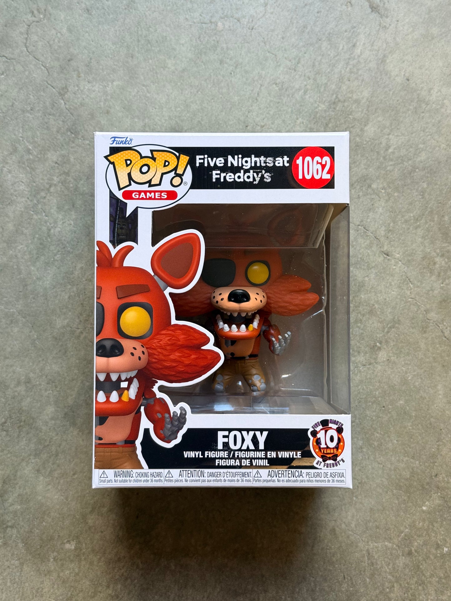 FIVE NIGHTS AT FREDDY'S: FOXY (10TH ANNIVERSARY) VINYL FIGURE #1062