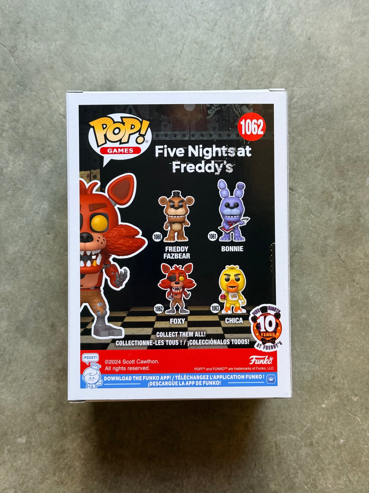 FIVE NIGHTS AT FREDDY'S: FOXY (10TH ANNIVERSARY) VINYL FIGURE #1062