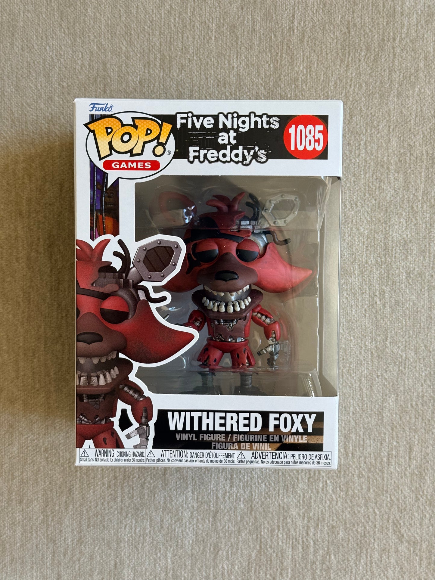 FIVE NIGHTS AT FREDDY'S: WITHERED FOXY VINYL FIGURE #1085