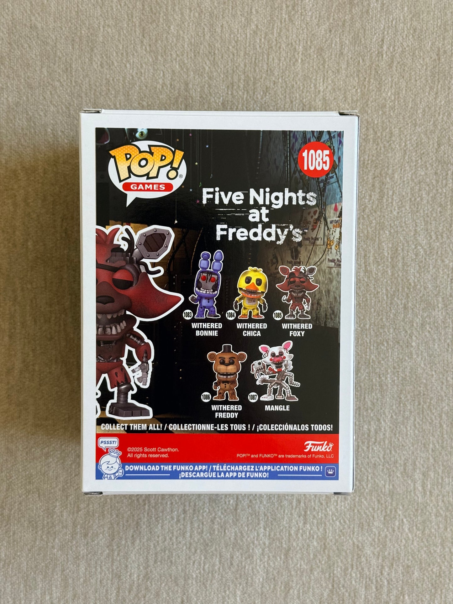 FIVE NIGHTS AT FREDDY'S: WITHERED FOXY VINYL FIGURE #1085