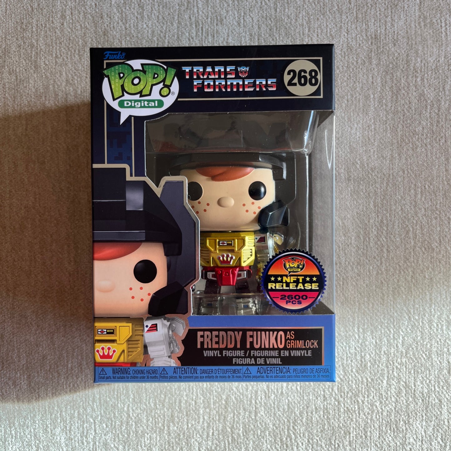 TRANSFORMERS: FREDDY FUNKO AS GRIMLOCK (2,600 PCS LIMITED) (METALLIC) VINYL FIGURE #268