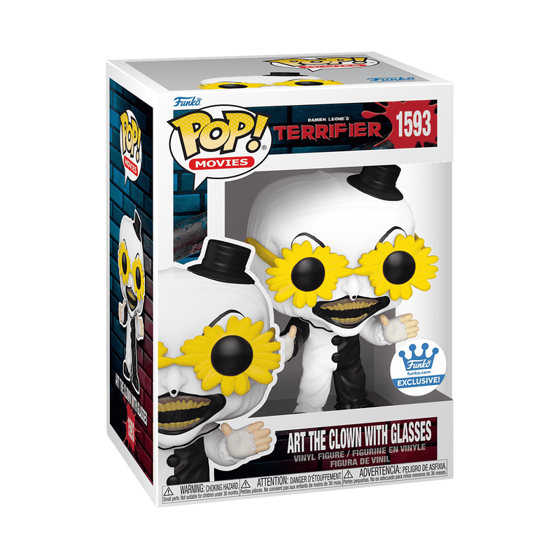 TERRIFIER: ART THE CLOWN WITH GLASSES (EXCLUSIVE) VINYL FIGURE #1593