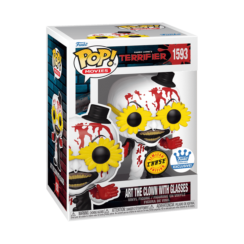 TERRIFIER: ART THE CLOWN WITH GLASSES (CHASE) (EXCLUSIVE) VINYL FIGURE #1593