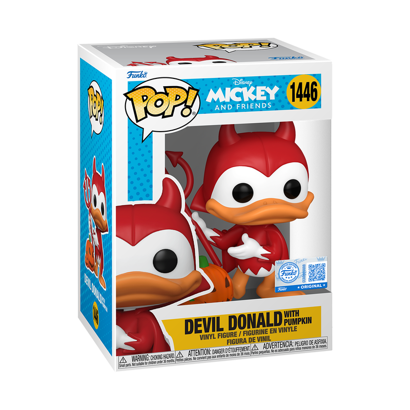 MICKEY AND FRIENDS: DEVIL DONALD WITH PUMPKIN (EXCLUSIVE) VINYL FIGURE #1446