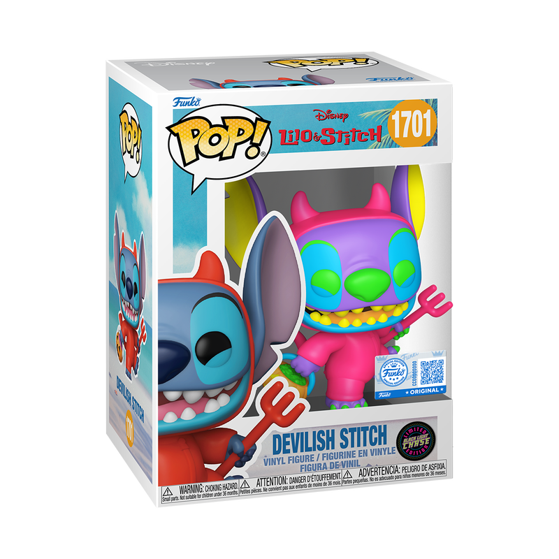 DISNEY: DEVILISH STITCH (CHASE) (EXCLUSIVE) VINYL FIGURE #1701