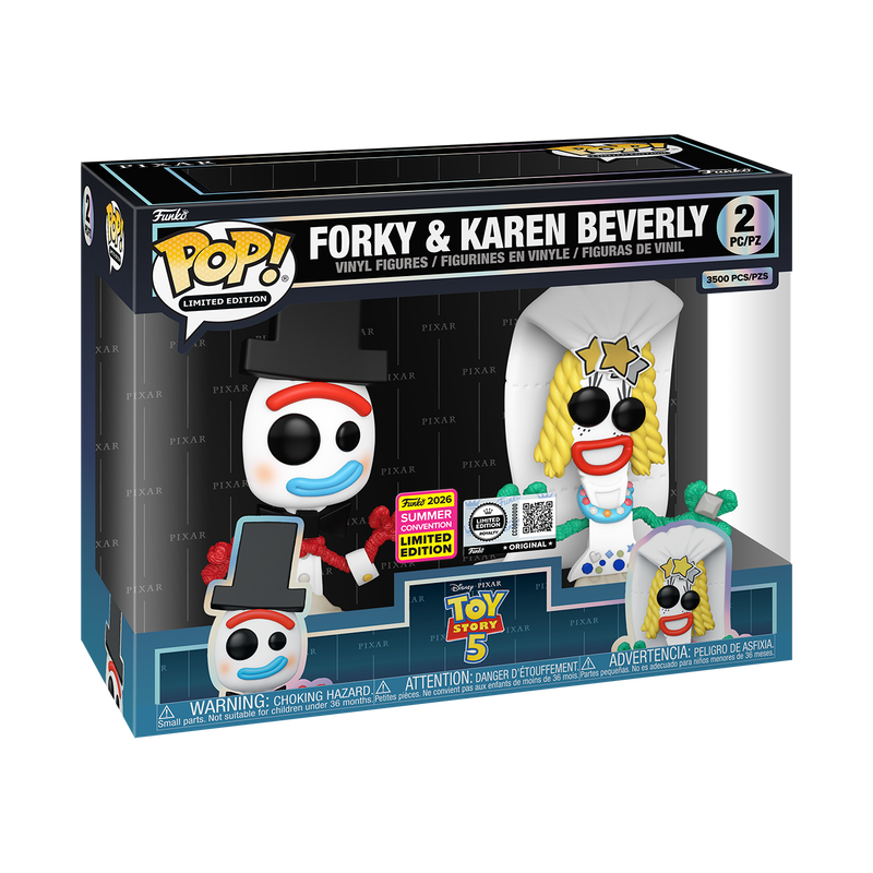 TOY STORY: FORKY AND KAREN BEVERLY (3,500 PCS LIMITED) 2-PACK VINYL FIGURES WITH PROTECTOR