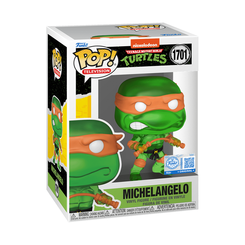 TEENAGE MUTANT NINJA TURTLES: MICHELANGELO (TRANSLUCENT GREEN) (EXCLUSIVE) VINYL FIGURE #1701