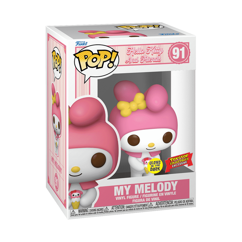 HELLO KITTY AND FRIENDS: MY MELODY WITH ICE CREAM (GLOW) (EXCLUSIVE) VINYL FIGURE #91