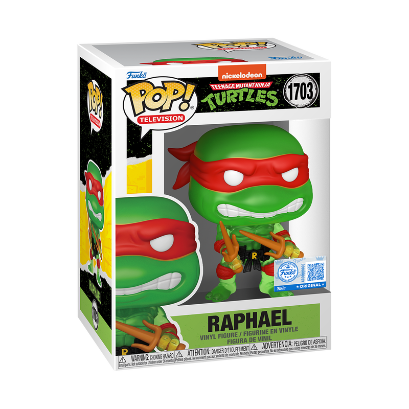TEENAGE MUTANT NINJA TURTLES: RAPHAEL (TRANSLUCENT GREEN) (EXCLUSIVE) VINYL FIGURE #1703