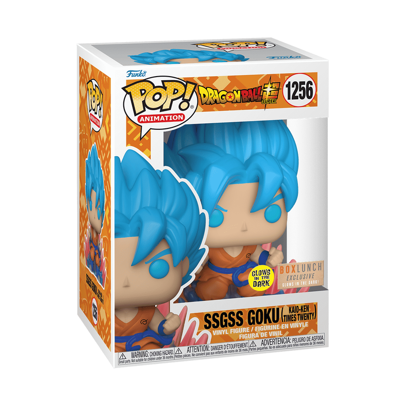 DRAGON BALL SUPER: SSGSS GOKU (KAIO-KEN) (GLOW) (EXCLUSIVE) VINYL FIGURE #1256