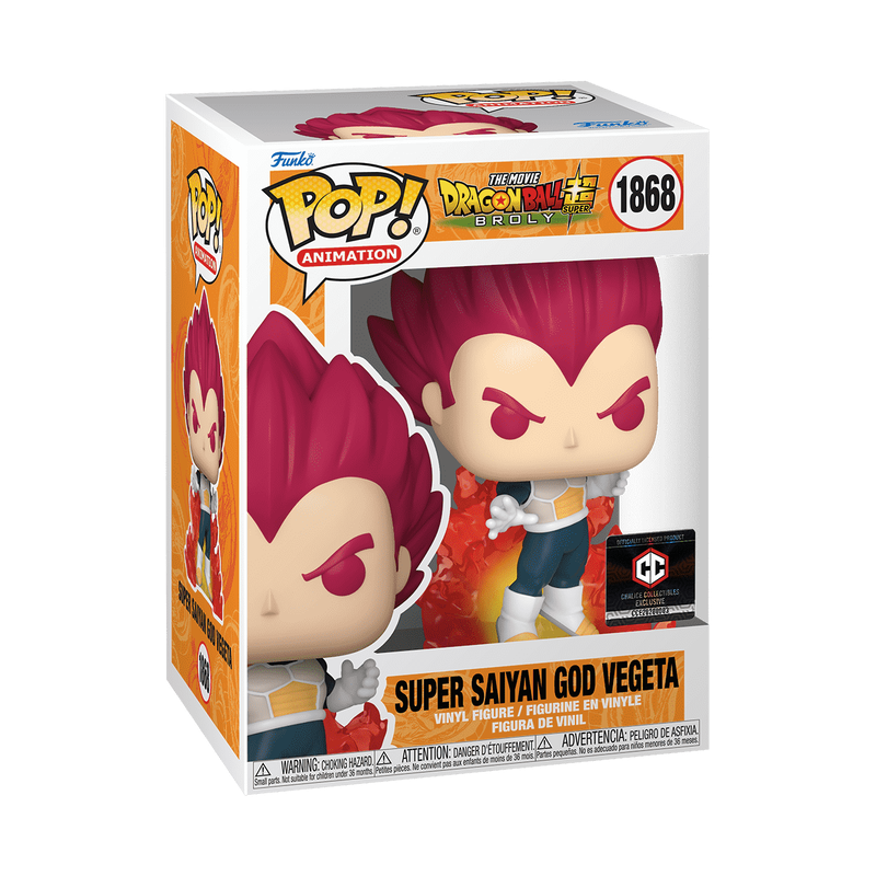 DRAGON BALL SUPER BROLY: SUPER SAIYAN GOD VEGETA WITH AURA (EXCLUSIVE) VINYL FIGURE #1868