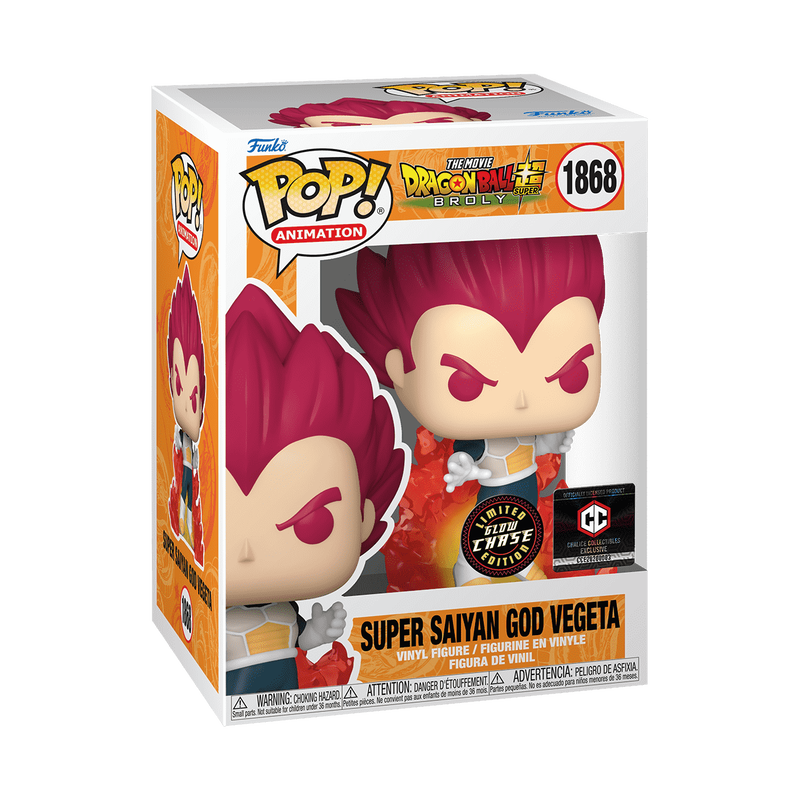 DRAGON BALL SUPER BROLY: SUPER SAIYA GOD VEGETA (GLOW-IN-THE-DARK) (CHASE) (EXCLUSIVE) VINYL FIGURE #1868