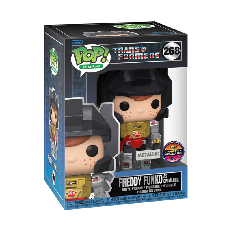 TRANSFORMERS: FREDDY FUNKO AS GRIMLOCK (2,600 PCS LIMITED) (METALLIC) VINYL FIGURE #268