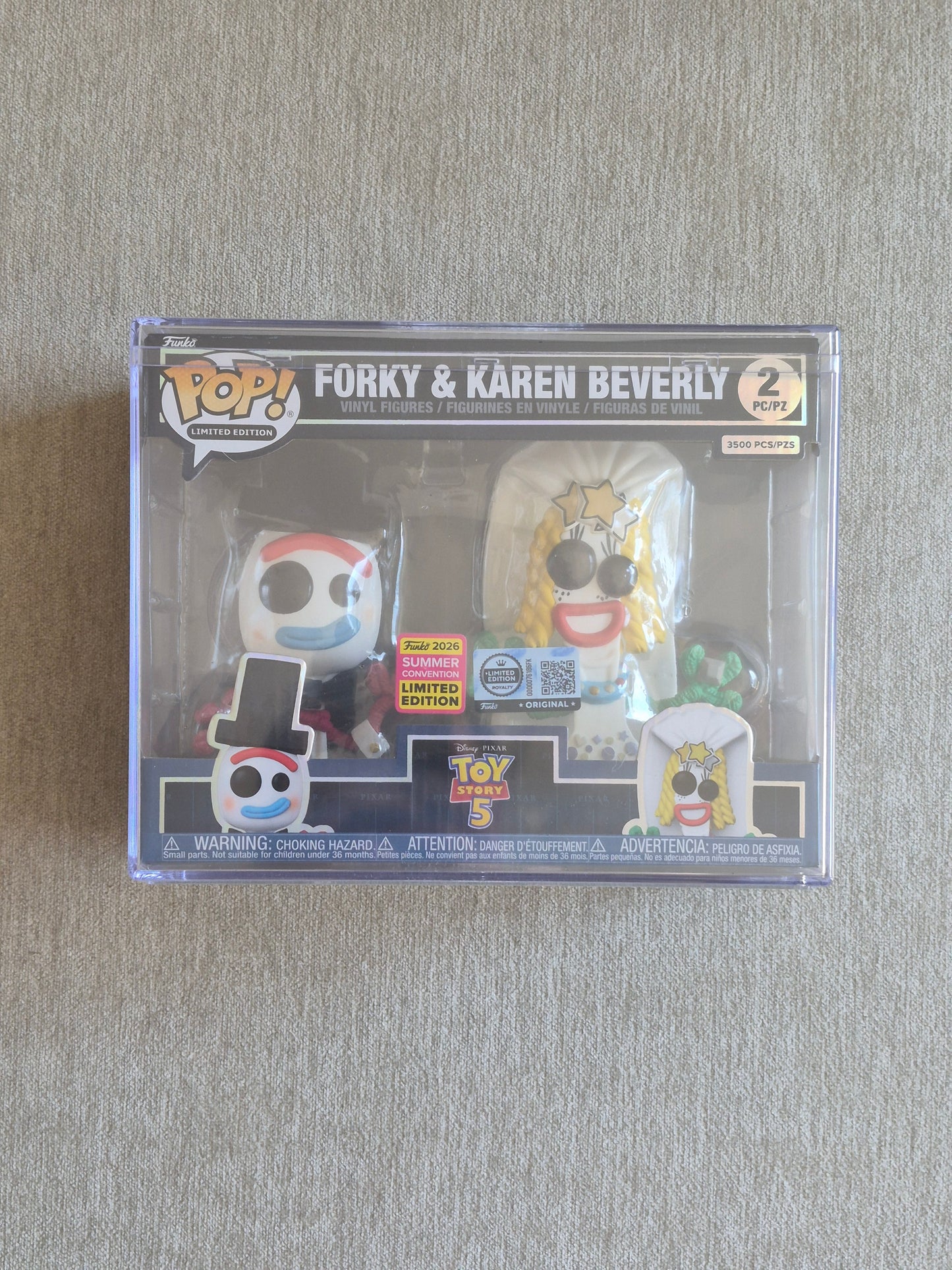 TOY STORY: FORKY AND KAREN BEVERLY (3,500 PCS LIMITED) 2-PACK VINYL FIGURES WITH PROTECTOR