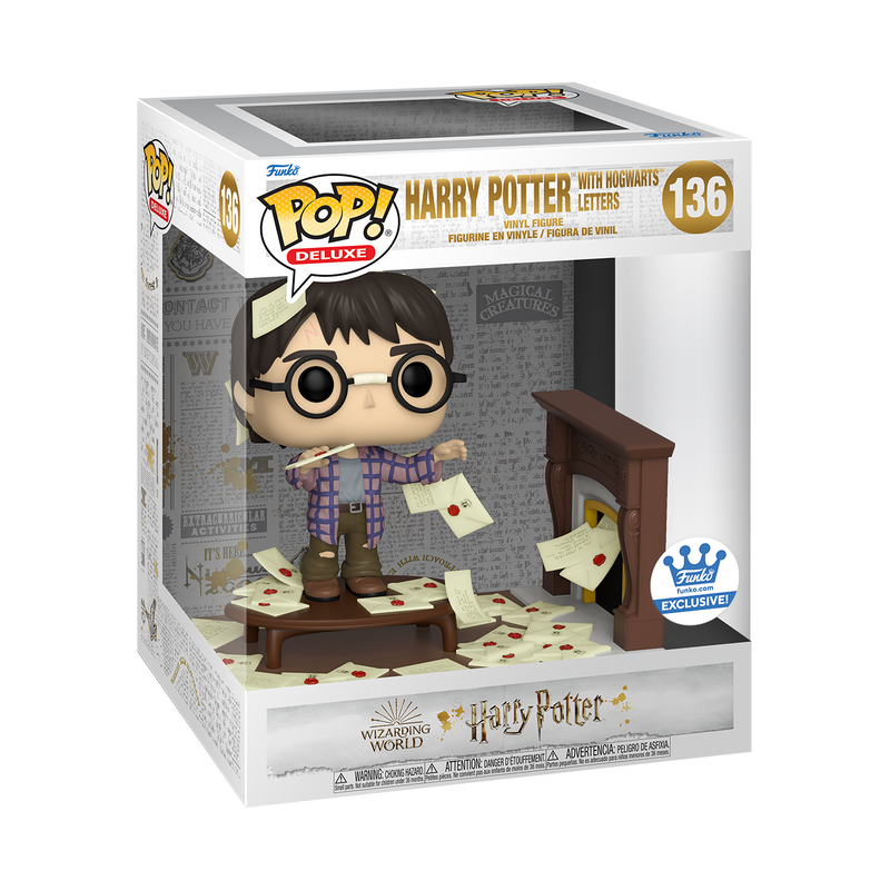 HARRY POTTER WITH HOGWARTS LETTERS (EXCLUSIVE) POP! DELUXE VINYL FIGURE - #136